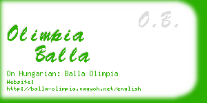 olimpia balla business card